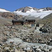 Aufnahme der Pegelstation am Vernagtferner Gletscher