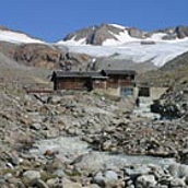 Aufnahme der Pegelstation am Vernagtferner Gletscher