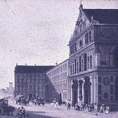 Gemälde der Akademie in der Neuhauser Straße von Architekt Heinrich Adam, ca. 1830