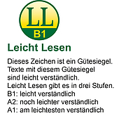 Logo LL B1 "Leicht Lesen" mit Beschreibung