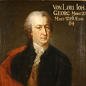 Portrait von Johann Georg von Lori, 1758 auf Öl